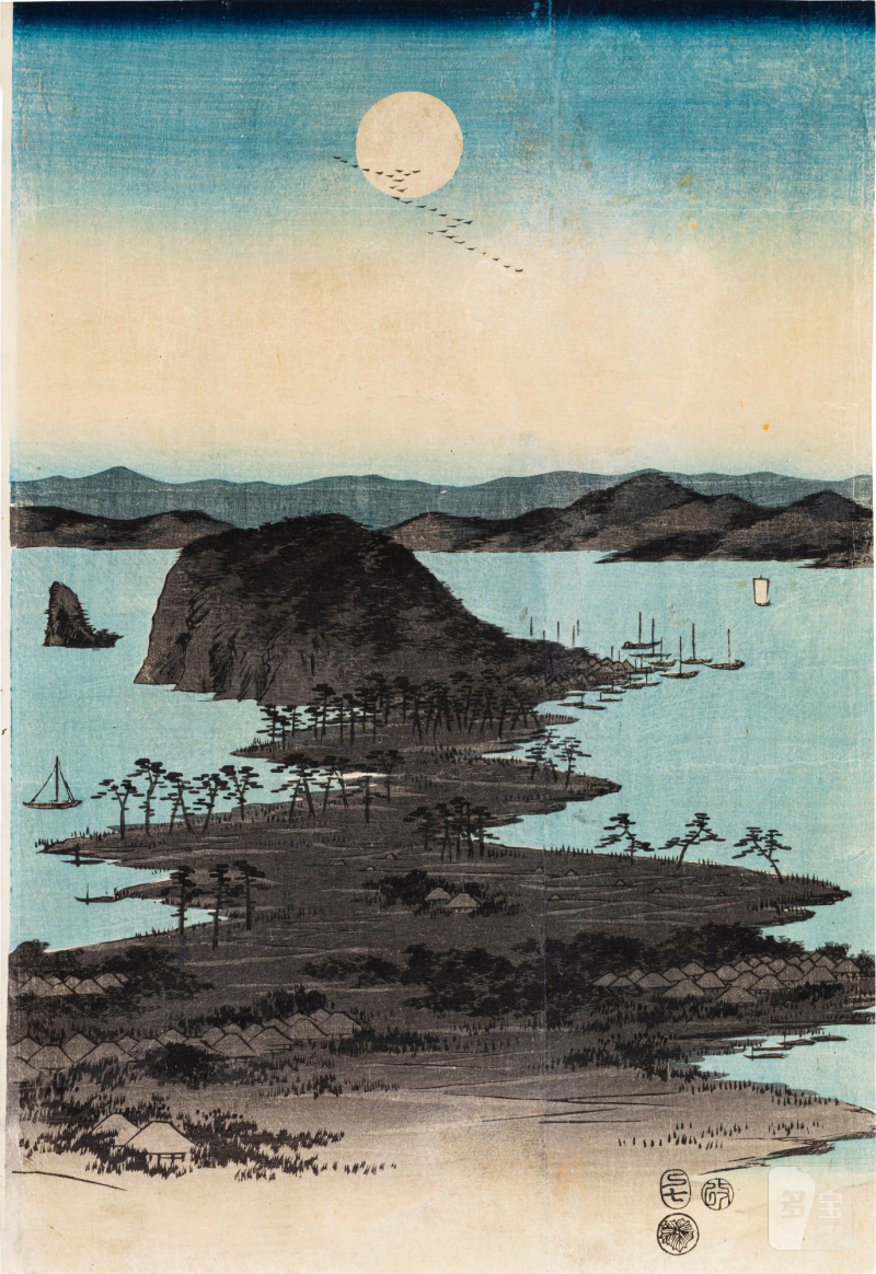 Utagawa Hiroshige (1797-1858) | Eight Views of Kanazawa at Night (Buyo Kanazawa hassho yakei) | Edo period, 19th century - 图4